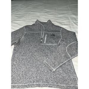 THE NORTH FACE Gray 1/2 Zip Pullover Sweater Solid Knit Size L